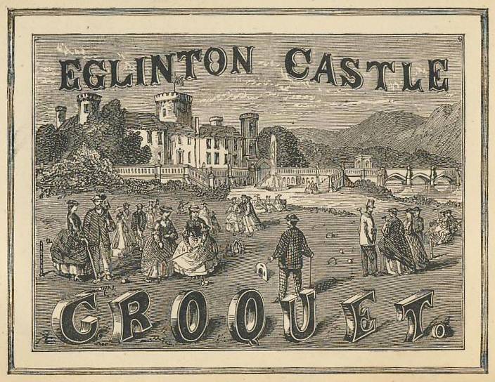 Partie de croquet à Eglinton Castle en Écosse en 1865